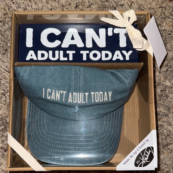 Kohl's Accessories - Gift Box includes an “I Can’t Adult Today” Box sign and Baseball cap